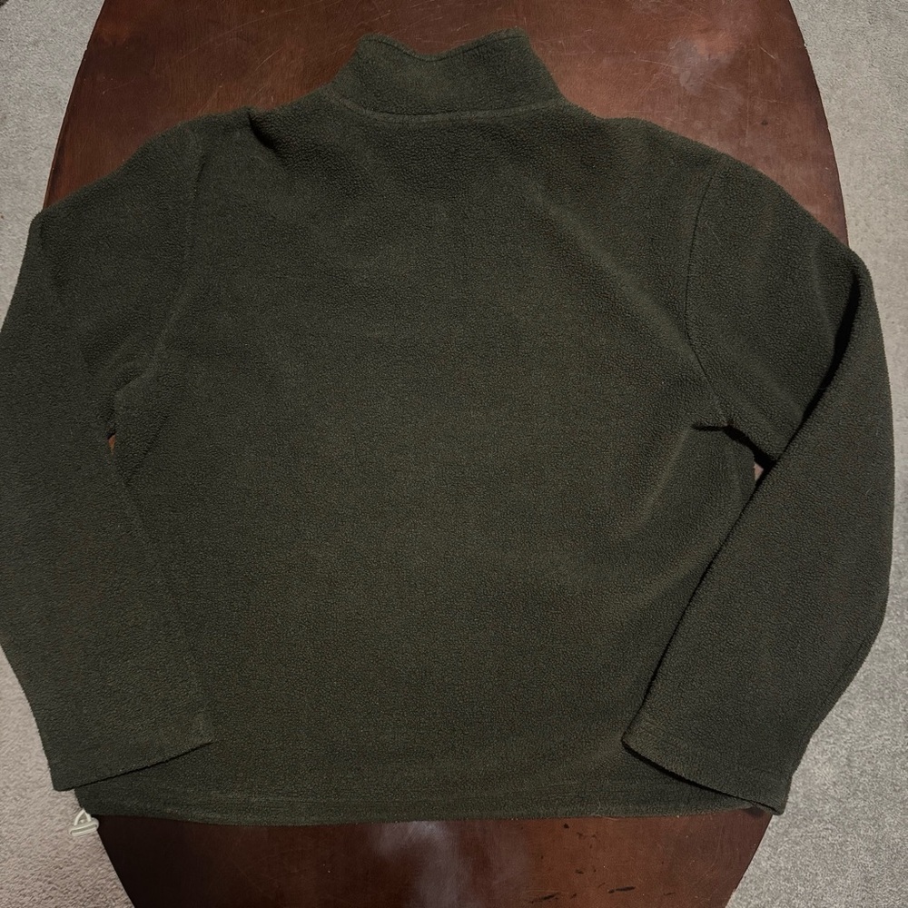 Aeropostale Aero Tec Fleece Quarter Zip Pullover Sweater Green/White Boys XL - Picture 9 of 15